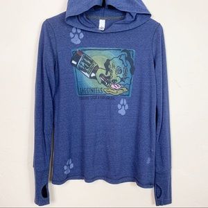 ALO Lagunitas Brewing Co Blue LS Graphic T Hoody S
